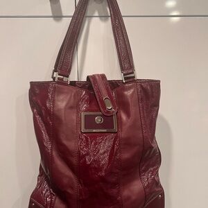 Vintage Jill Stuart Burgundy Tote Bag
